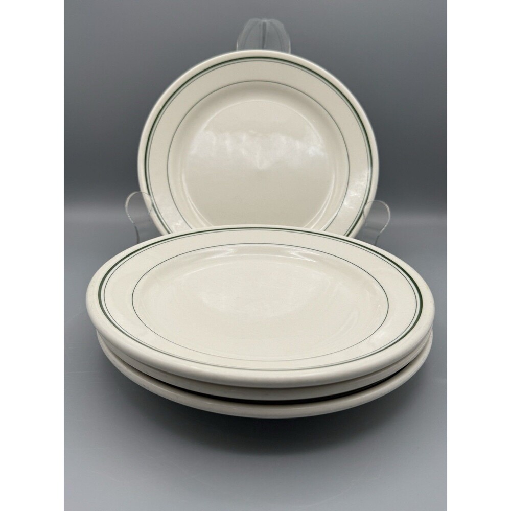 Vintage Homer Laughlin Diner Ware Green Band China DINNER PLATES 4 Available